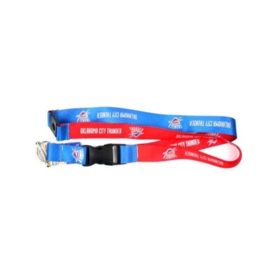 OKC Thunder Oklahoma City Lanyard 2-Tone Neck Release Keychain NBA Merch