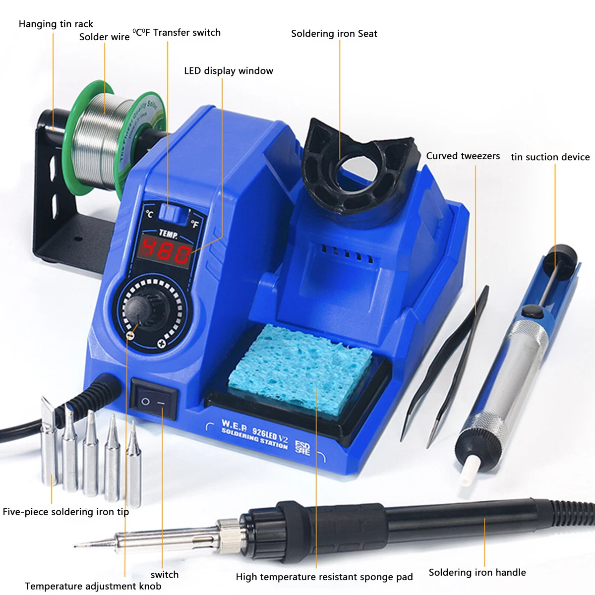 AKTAKOM ASE1111 Soldering Station (Zhongdi ZD931) T&M, 54 OFF