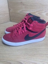 Nike Retro Hally Hoop Sneakers Red Suede Black 535656-600 Youth 6.5