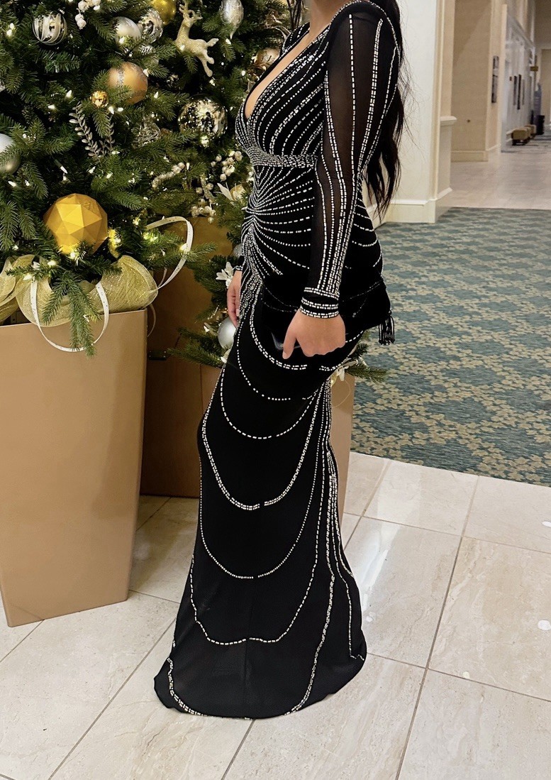 Black And Silver Dress - image 5