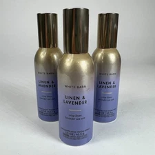Bath and Body Works Linen & Lavender Room Spray 1.5 oz White Barn Pack of 3