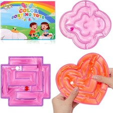 3 Stück Labyrinth Spiel Sensorik Spielzeug, GelgefüLlte Anti Stress Aut...Ainiv