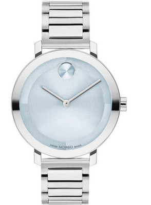 MOVADO BOLD EVOLUTION 2.0 3601190 BLUE DIAL SILVER BRACELET 34MM WOMENS WATCH