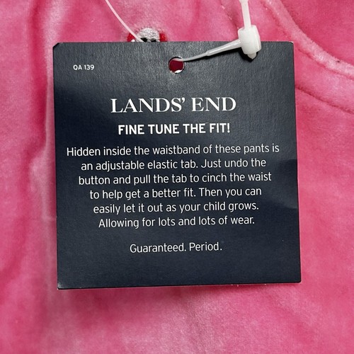 Lands' End Girls 10 Pink Velour Embroidered Snowman Bootcut Pants Christmas - Picture 6 of 7