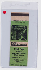 HOTEL PAGE - 1946 gaming matchcover - Carson City, Nevada - Phone 584
