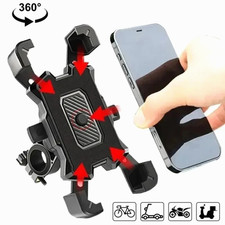 Motorcycle Phone Mount Auto Lock 100mph Military Anti-Shake Bike Phone Holder US