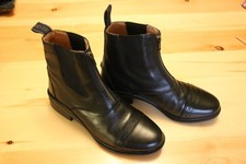 Pair of DEVER Euro size 41 / UK size 8 black leather ankle length riding boots