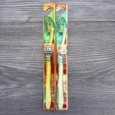 2 LOT VTG Colgate Navigator Cleaning Tip Flexible Compact Toothbrush MEDIUM 80