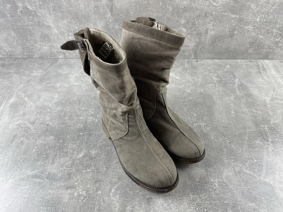 Botas holgadas de lona Dirk Bikkembergs Archive Avant Garde grises talla 40 hechas en IT Foto 3 de 4