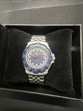 Reserved TAG Heuer Formula 1 370.513 Blue Dial Red Date Silver Quartz Men