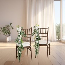 2Pcs PEW Flowers Wedding Aisle Decorations Elegant Creative Great Chair Decor