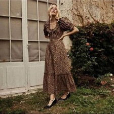 Doen Bellerose Dress - Size L - Dusk Winter Meadow - EUC