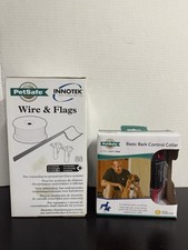 Innotek Dog Fence Burial Wire And Flags Kit With Basic Bark Control Collar New