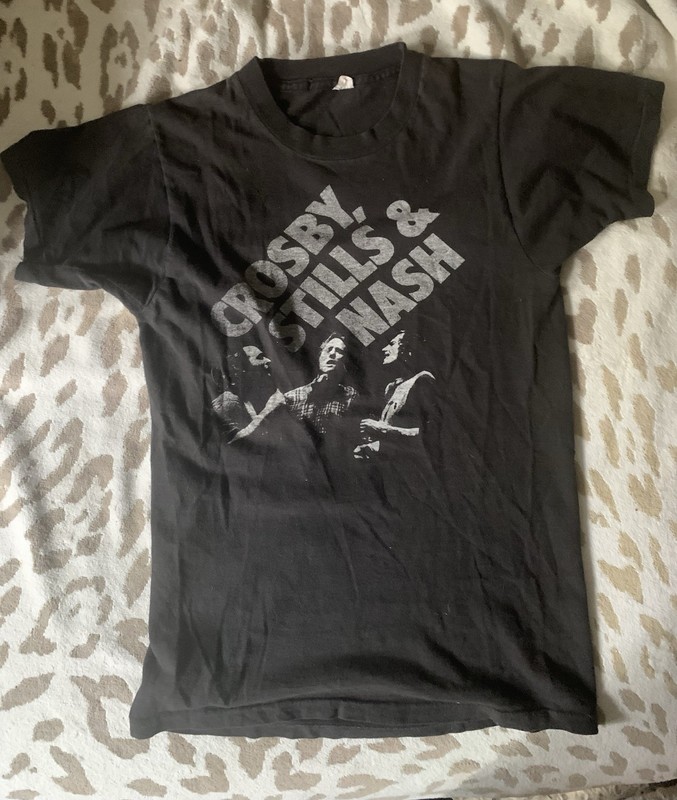 VTG 70s Original Crosby Stills & Nash Band Tour T-Shirt SIze M