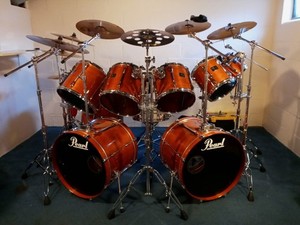 Used 10 Piece Pearl Export Drum Set w/Cymbals and Hardware