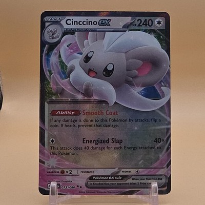 Cinccino EX 073/086 2026 Holo Ultra Rare Stage 1 EN 240 HP Pokemon TCG