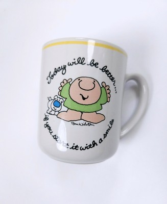 Ziggy Tom Wilson Stoneware Vintage Mug 1983 Today Will be Better Cup