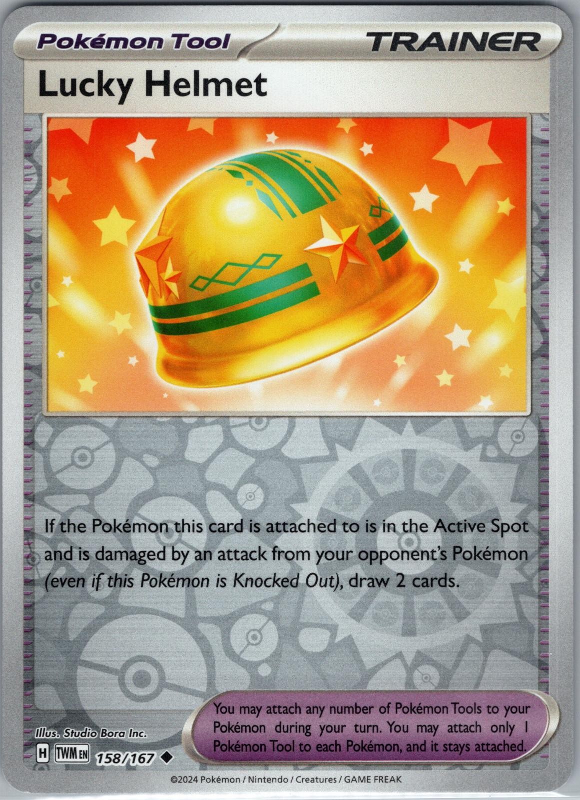 Lucky Helmet 158/167 Uncommon Twilight Masquerade Pokemon Reverse Holo Near Mint