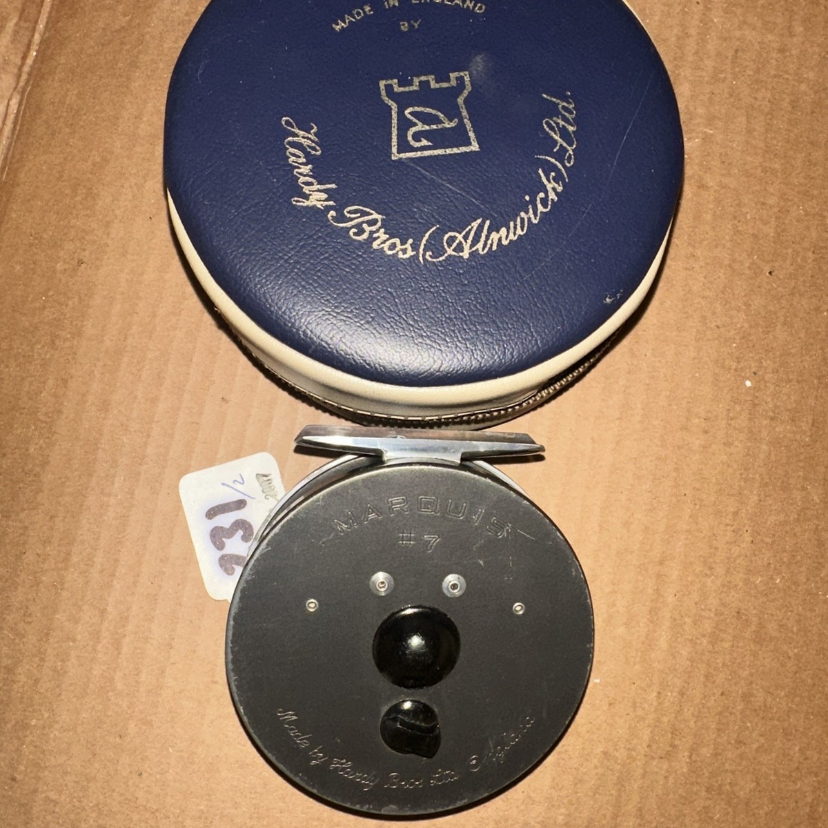 Vintage Hardy Bros Marquis #7 Fly Fishing Reel with Brown Case 3 1