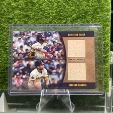 2025 Topps Jackson Chourio Christian Yelich Dual Bat Relic Gold /50 Game Used