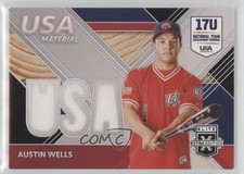 2020 Panini Elite Extra Edition USA Baseball Material Black Austin Wells 0c1o