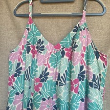 NWT GAP Womans XL Dress Tropical Floral Print Midi Spaghetti Strap Y2K