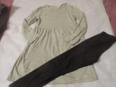 ensemble kiabi 8 ans:robe manches longues à zèbres,leggings - Photo 1/2