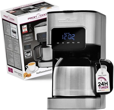 ProfiCook Kaffeeautomat PC-KA 1191 edelstahl, für ca. 1,2 Liter, Thermokanne,NEU - Bild 1 von 4
