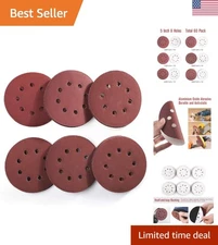 60-Pack 5-Inch Sanding Discs | Multi-Grit Aluminum Oxide for Precision Finish