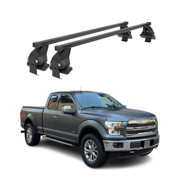 Menabo DachträGer GrundtäGer FüR Ford F150 2015-2026 50Kg Stahl Schwarz 2 Tlg-image
