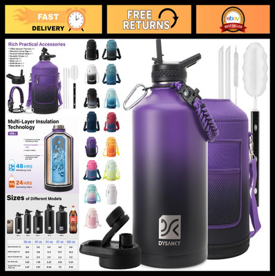 Optimized eBay Title:  ''1 Gallon Insulated Water Bottle - Stainless Steel Vacuu