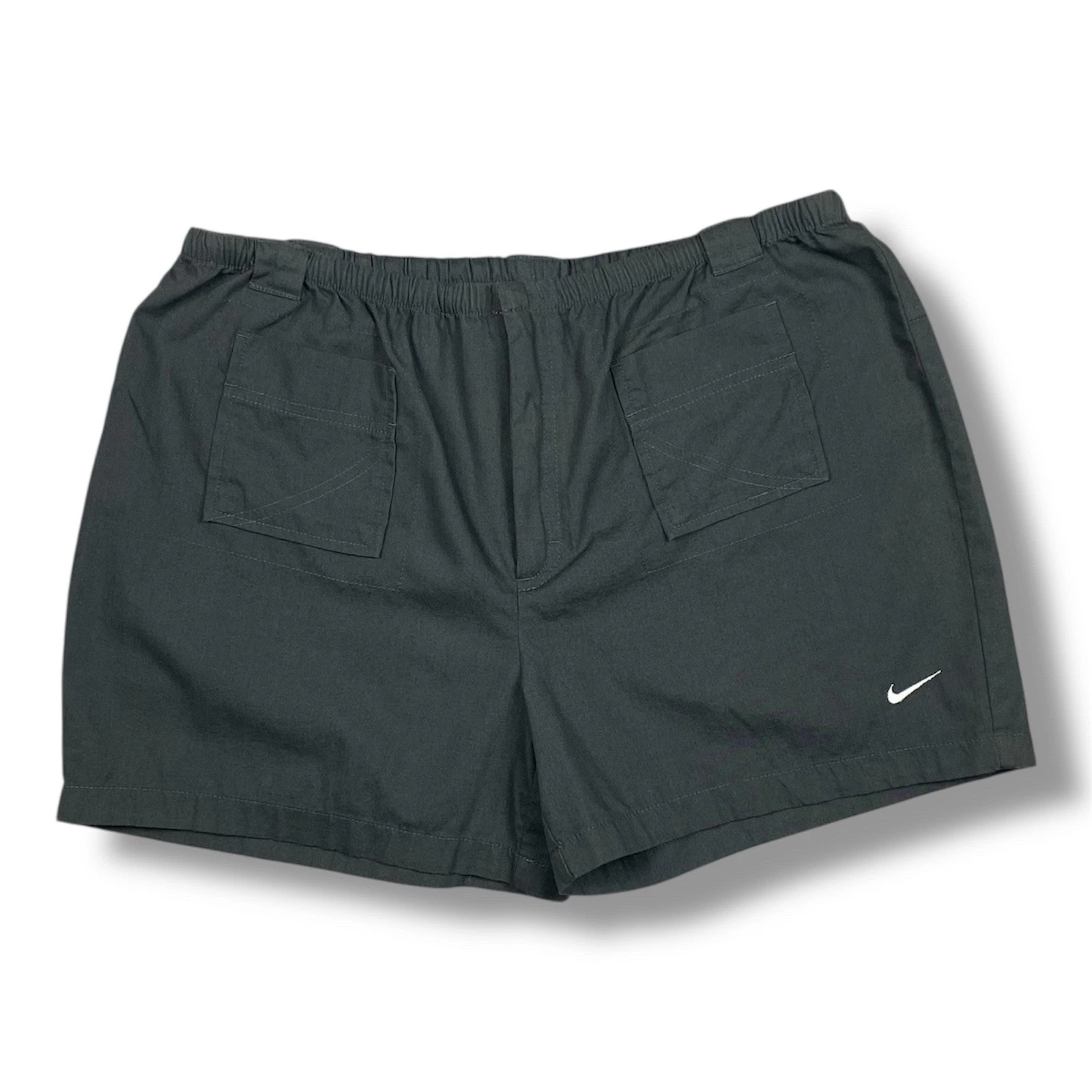 Nike Air Utility Cargo Shorts Women’s Gray Cotton Swoosh Y2KCasual Size XL