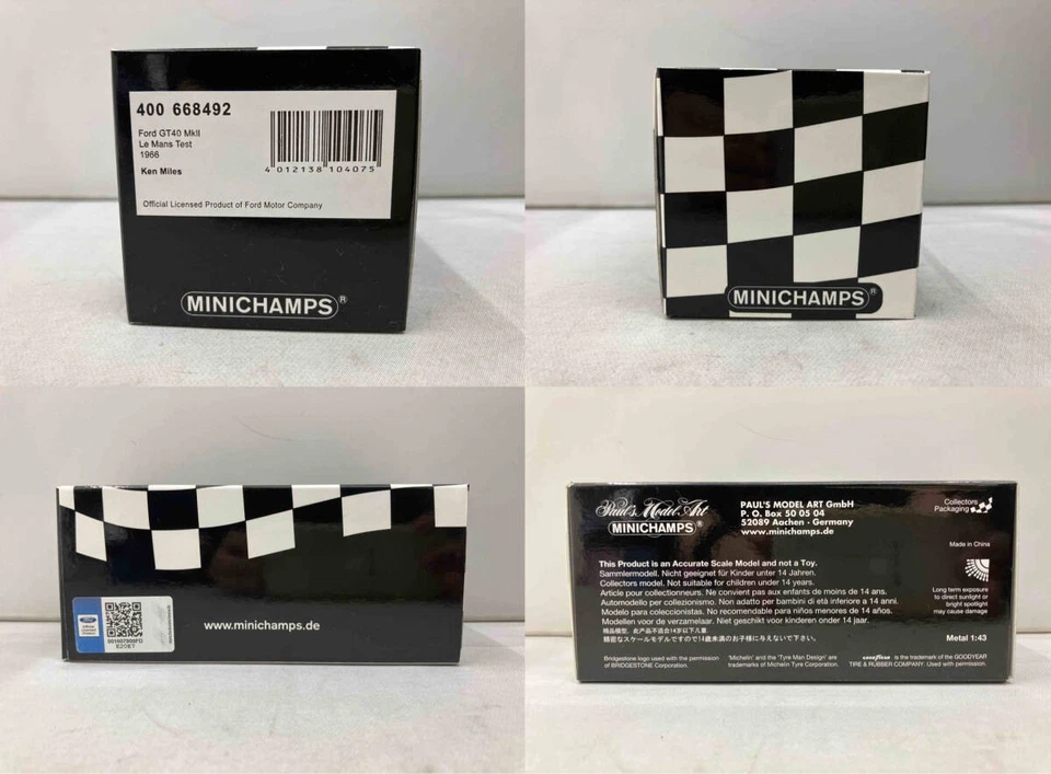 MINICHAMPS 1/43 Ford GT40 MkII #2 1966 Le Mans Winner Diecast Model Car Rare JPN - Photo 4/4