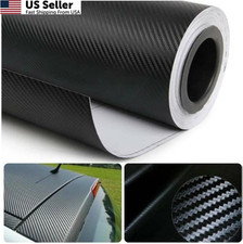 3D Black Carbon Fiber Film Vinyl Wrap 12 X 60 Inch DIY Decals