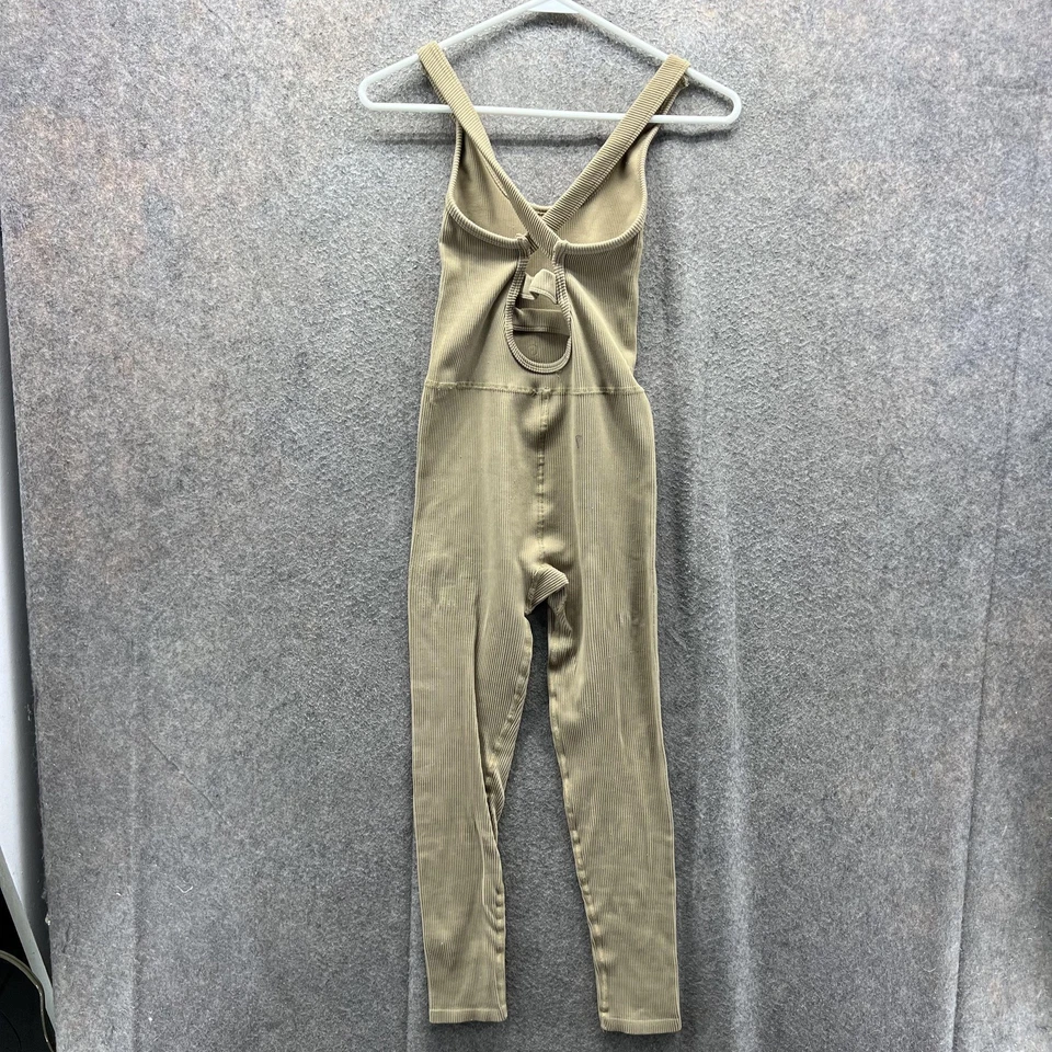 Mono FP Movement para mujer pequeño beige acanalado de una pieza body ropa deportiva Foto 2 de 4