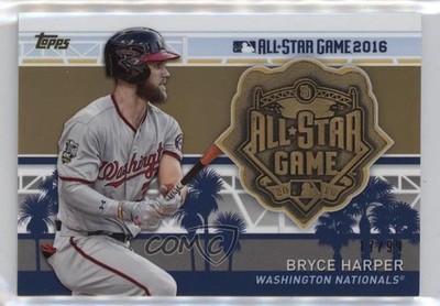 2017 Topps MLB All-Star Team Medallions Gold 17/99 Bryce Harper #MLBAS-BH o7m