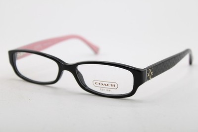 NEW COACH HC 6001 EMILY 5053 BLACK PINK AUTHENTIC EYEGLASSES 50-15