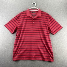 Callaway XL Red Opti-Dri Stripe Performance Polo Short Sleeve Golf Shirt Mens