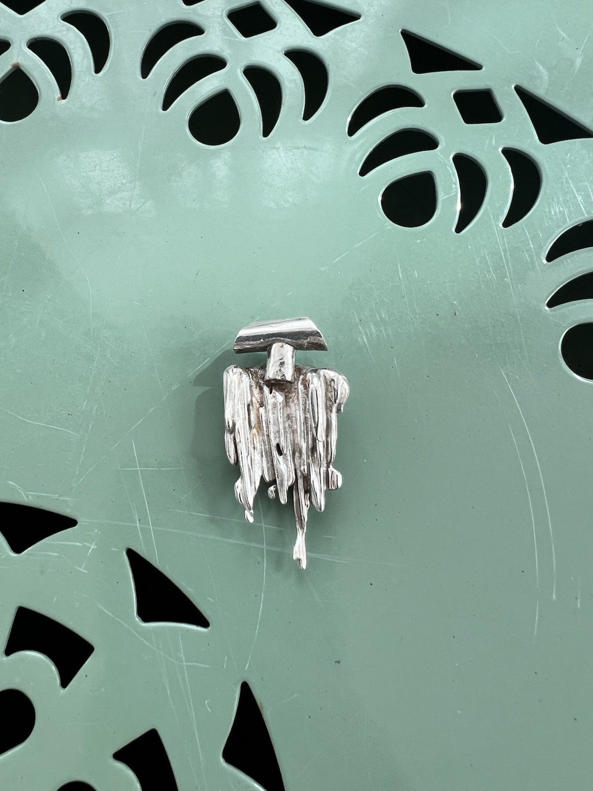 Mid Century Solid Silver Brutalist Modernist Abst… - image 5