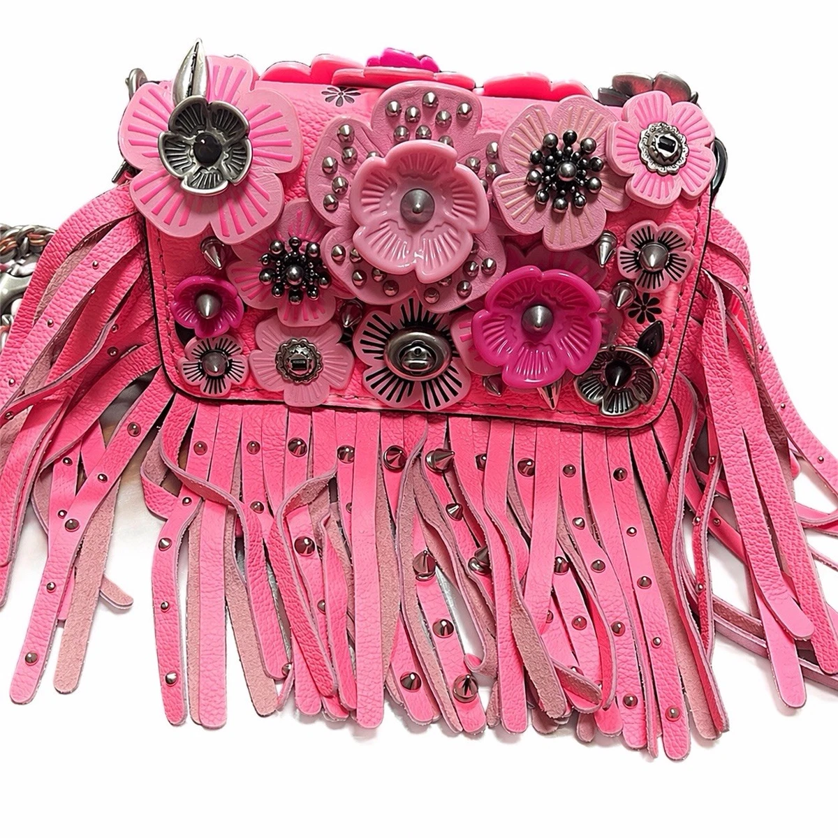 Coach Pink Fringe Bags & Handbags for Women for sale | eBay