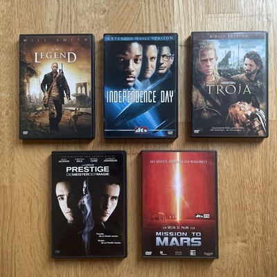 5 DVD Kovolut Mission to Mars I am Legend Prestige Independence Day Troja 