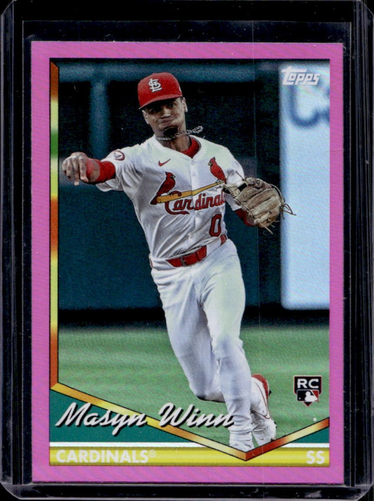 2024 Topps Archives Masyn Winn RC Pink Foilboard Rookie #204 Cardinals