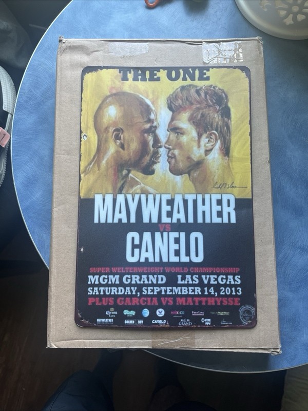 Mayweather Vs Canelo Metal Art Piece