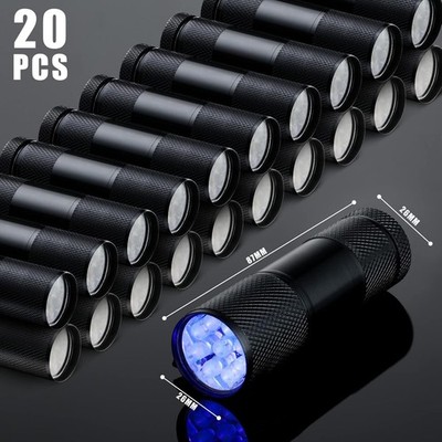20 pcs. Blacklight Flashlights Small UV Lights 395nm LED Portable