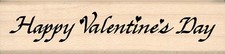 Happy Valentine's Day Rubber Stamp 0.4" x 2.75" x 2.75", 508a