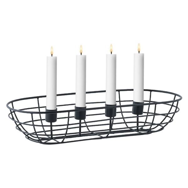 Moderne Deko Adventskranz KerzenstäNder Weihnachtsdeko Beina Schwarz-image