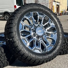 22 Chrome Gm Replica 85008639 Wheels Tires 8 Lug Chevy 2500hd Gmc 3500hd Tpms