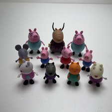 Peppa Pig Poseable Figure Lot of 11 Friends Family Small Toys