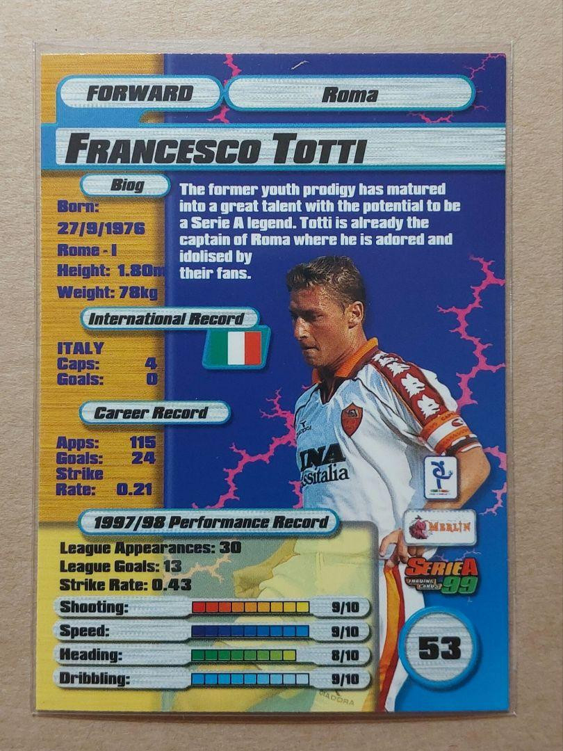 OBO/MSG]Francesco Totti Merlin Serie A 99 | eBay