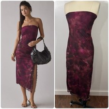 Urban Outfitters Samara Mesh Strapless Midi Dress Medium
